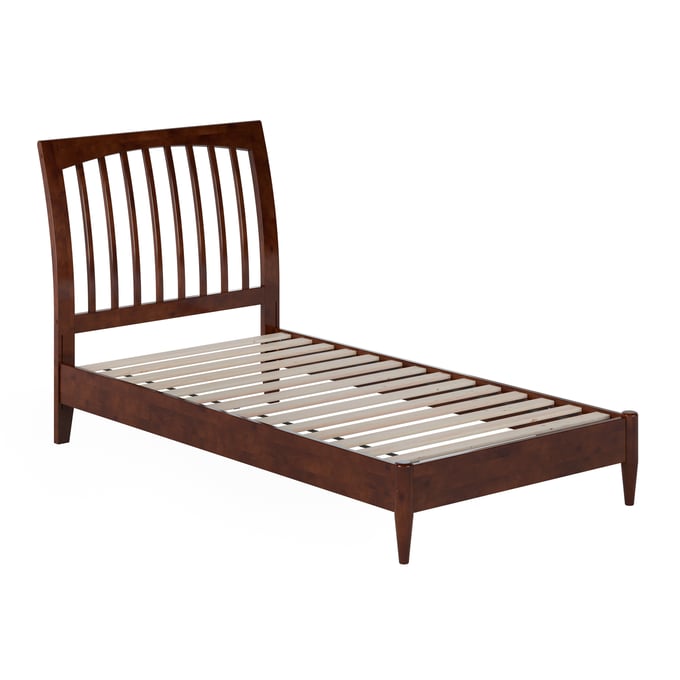 AFI Furnishings Orleans Walnut Twin Low Profile Sleigh Platform Bed AR9278024