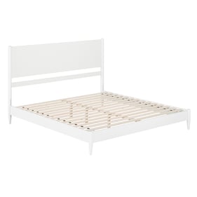 AFI Furnishings Pasadena White King Low Profile Platform Bed