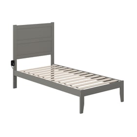 AFI Furnishings NoHo Grey Twin Platform Bed with Charging Station