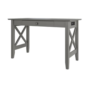 AFI Furnishings Lexi Grey Desk with Drawer and Buil-In Charger