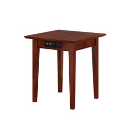 AFI Furnishings Shaker Walnut End Table with Charging Station