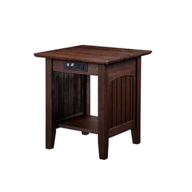 AFI Furnishings Nantucket Burnt Amber End Table with Built In Charger