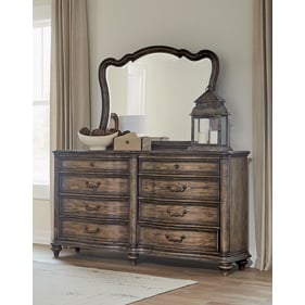 Home Elegance Heath Court Brown Dresser And Mirror