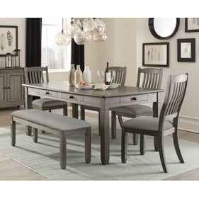 Home Elegance Granby Gray 6pc Dining Room Set