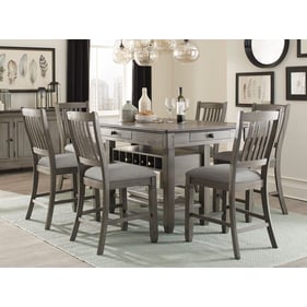 Home Elegance Granby Gray 7pc Counter Height Set