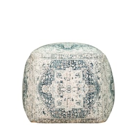 Albany Living 1616M Blue Cotton Square Pouf