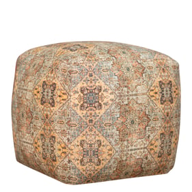 Albany Living 1616M Brown Cotton Square Pouf