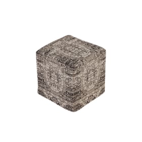 Albany Living 1808 Gray Jacquard Pouf