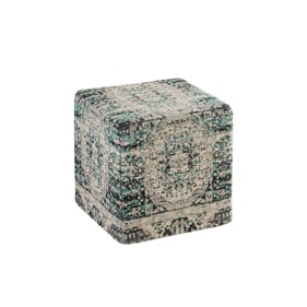 Albany Living 1808 Teal Jacquard Pouf