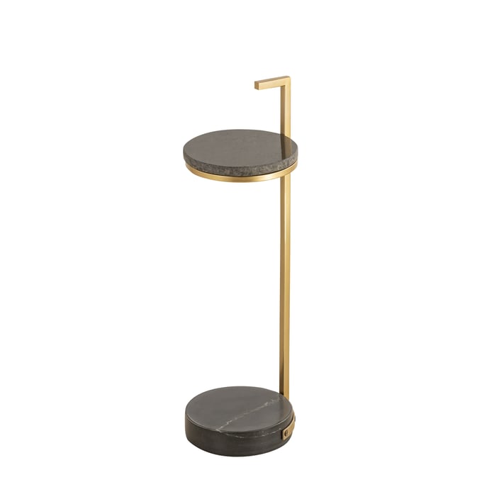 Albany Living 4155 Gold Black Drink Table ALBN-4155GB