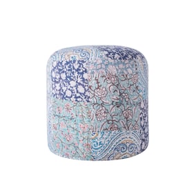 Albany Living P100 Multi 16 Inch Cotton Floral Round Pouf