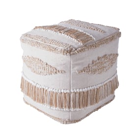 Albany Living P300 Multi 16 Inch Ethnic Upholstered Pouf