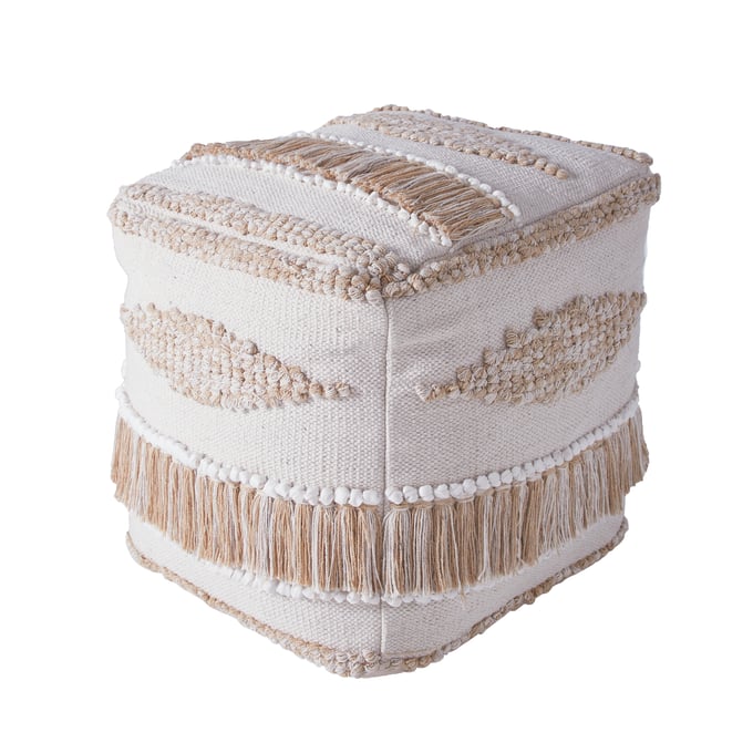 Albany Living P300 Multi 16 Inch Ethnic Upholstered Pouf ALBN-P30025