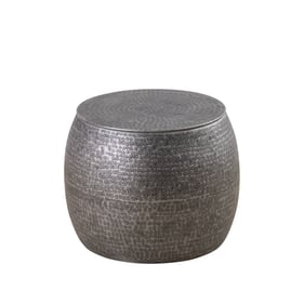 Albany Living T4204 Gray Drum Storage End Table