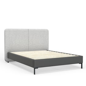 Alpine Furniture Walden Light Dark Grey Full Platform Bed