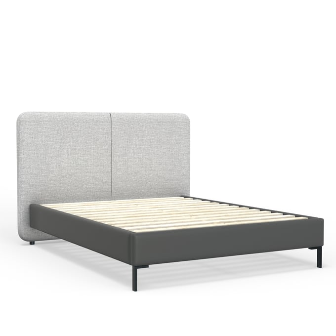 Alpine Furniture Walden Light Dark Grey Full Platform Bed ALPN-1195F