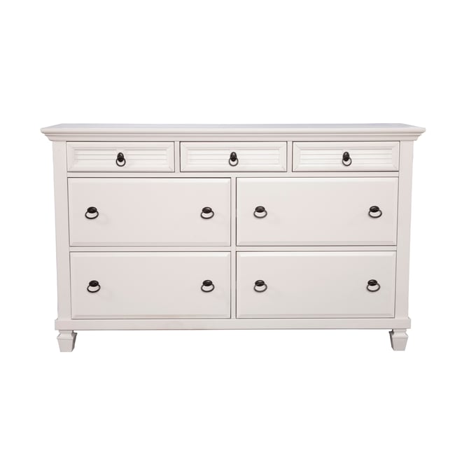 Alpine Furniture Winchester White 7 Drawer Dresser ALPN-1306-03