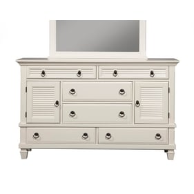 Alpine Furniture Winchester White 6 Drawer Dresser