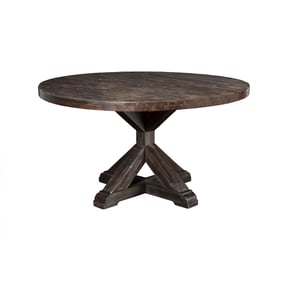 Alpine Furniture Newberry Salvaged Grey Round Dining Table