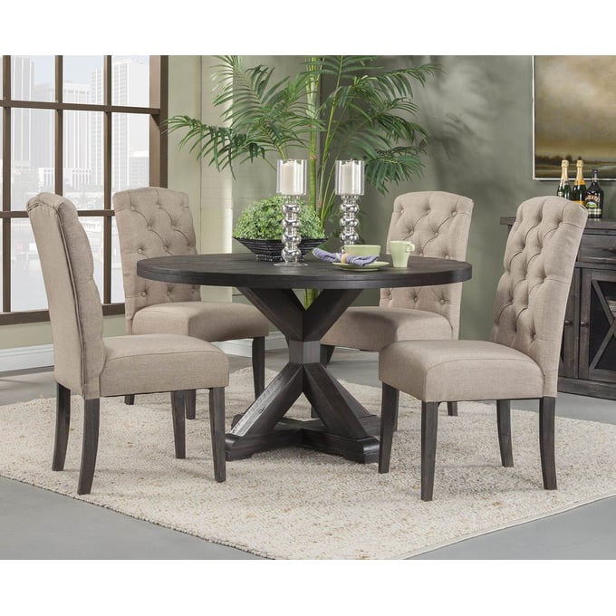 Alpine Furniture Newberry Salvaged Grey 5pc Dining Room Set ALPN-1468-25-DR-S1