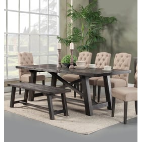 Alpine Furniture Newberry Salvaged Grey 6pc Dining Room Set