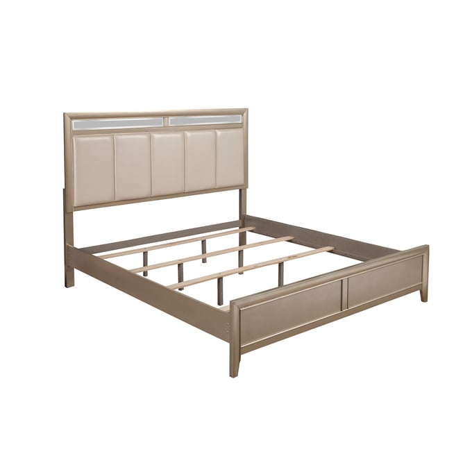 Alpine Furniture Silver Dreams King Panel Bed ALPN-1519-07EK