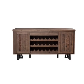 Alpine Furniture Prairie Reclaimed Natural Sideboard with Wine Holder