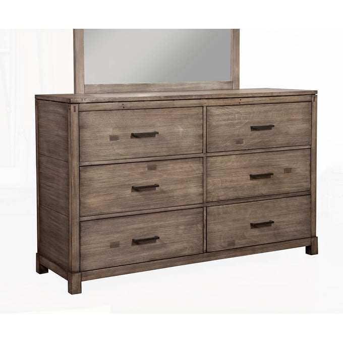 Alpine Furniture Sydney Weathered Grey 6 Drawer Dresser ALPN-1700-03