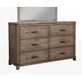 Sydney 6 Drawer Dresser, Weathered Grey