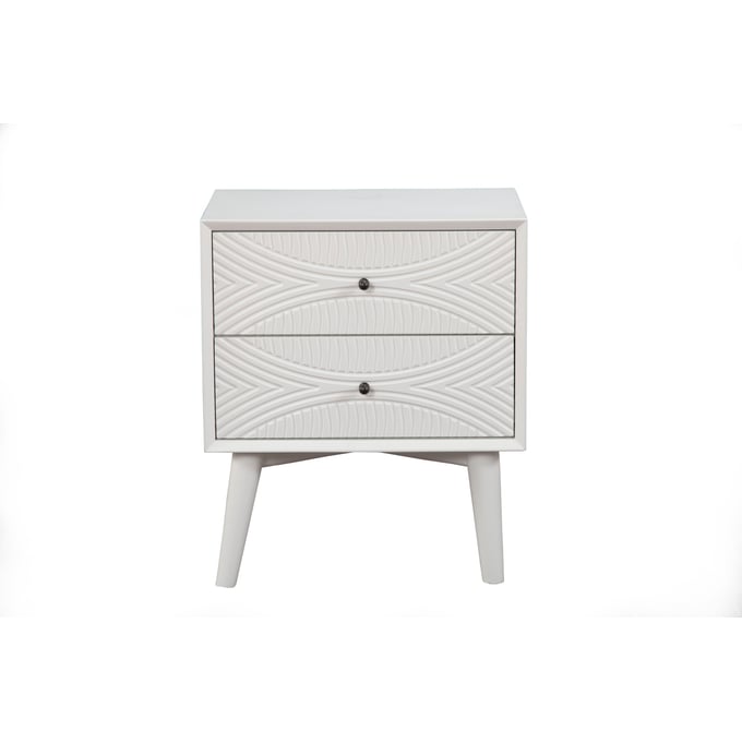 Alpine Furniture Tranquility White Nightstand ALPN-1867-02