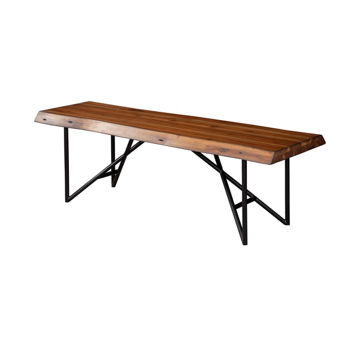 Alpine Furniture Live Edge Light Walnut Bench ALPN-1968-33