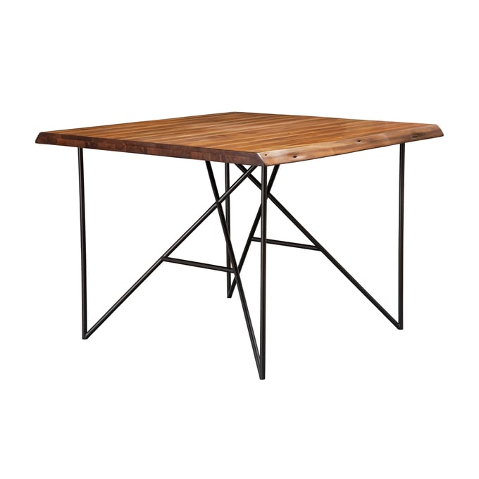 Alpine Furniture Live Edge Light Walnut Pub Table ALPN-1968-48