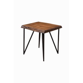 Alpine Furniture Live Edge Light Walnut End Table