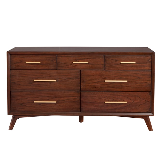 Alpine Furniture Gramercy Walnut 7 Drawer Dresser ALPN-1978-03