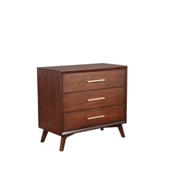 Alpine Furniture Gramercy Walnut 3 Drawer Small Chest