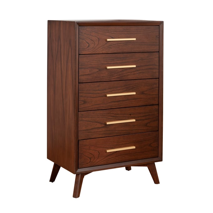 Alpine Furniture Gramercy Walnut 5 Drawer Chest ALPN-1978-05