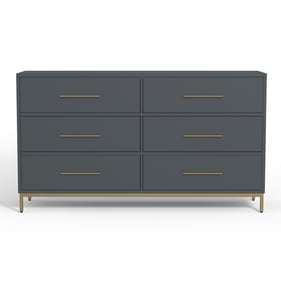 Alpine Furniture Madelyn Slate Gray Six Drawer Dresser