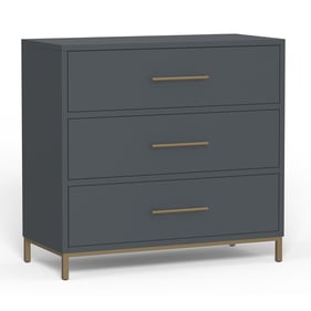 Alpine Furniture Madelyn Slate Gray Three Drawer Small Chest