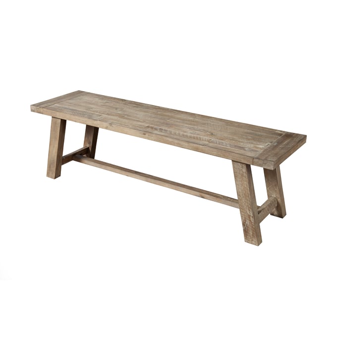 Alpine Furniture Newberry Weathered Natural Bench ALPN-2068-03