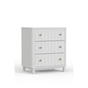 Alpine Furniture Stapleton White 3 Drawer Small Chest