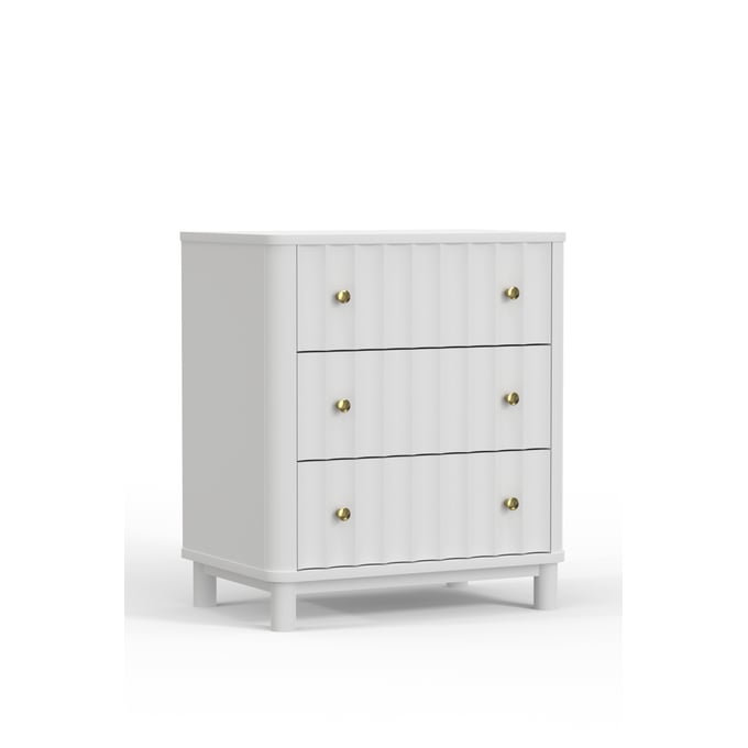 Alpine Furniture Stapleton White 3 Drawer Small Chest ALPN-2090-04