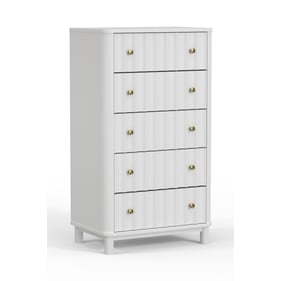 Alpine Furniture Stapleton White 5 Drawer Chest