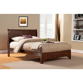 Alpine Furniture West Haven Cappuccino Cal King Low Footboard Sleigh Bed