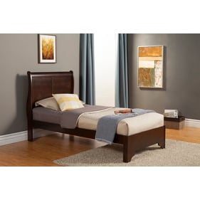 Alpine Furniture West Haven Cappuccino Twin Low Footboard Sleigh Bed