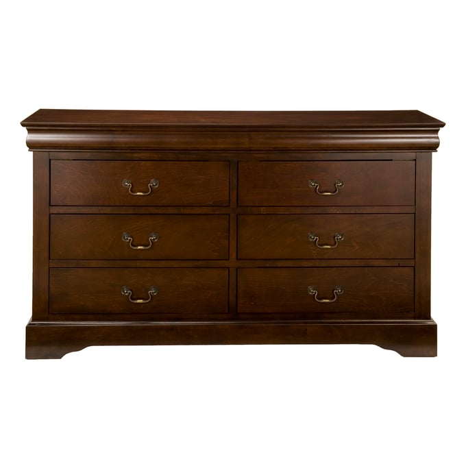 Alpine Furniture West Haven Cappuccino 6 Drawer Dresser ALPN-2201