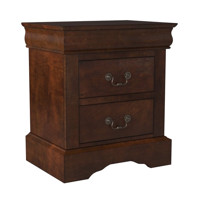 Alpine Furniture West Haven Cappuccino 2 Drawer Nightstand ALPN-2202