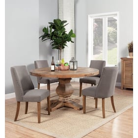 Alpine Furniture Kensington Natural Dark Grey 5pc Dining Room Set