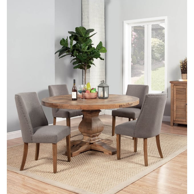 Alpine Furniture Kensington Natural Dark Grey 5pc Dining Room Set ALPN-2668-25-DR-S1