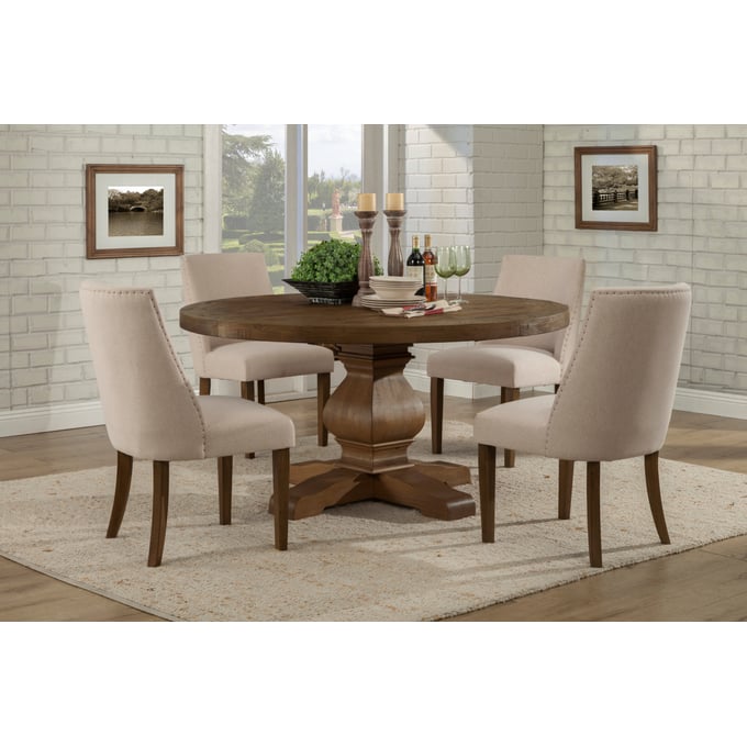 Alpine Furniture Kensington Walnut Natural 5pc Dining Room Set ALPN-2668WAL-25-DR-S4