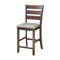 Emery Set of 2 Pub Height Chairs, Walnut